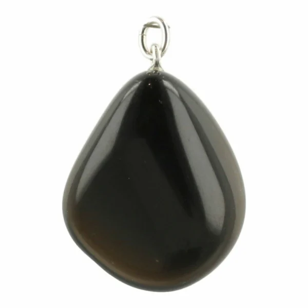 Zwarte obsidiaan hanger met oogje