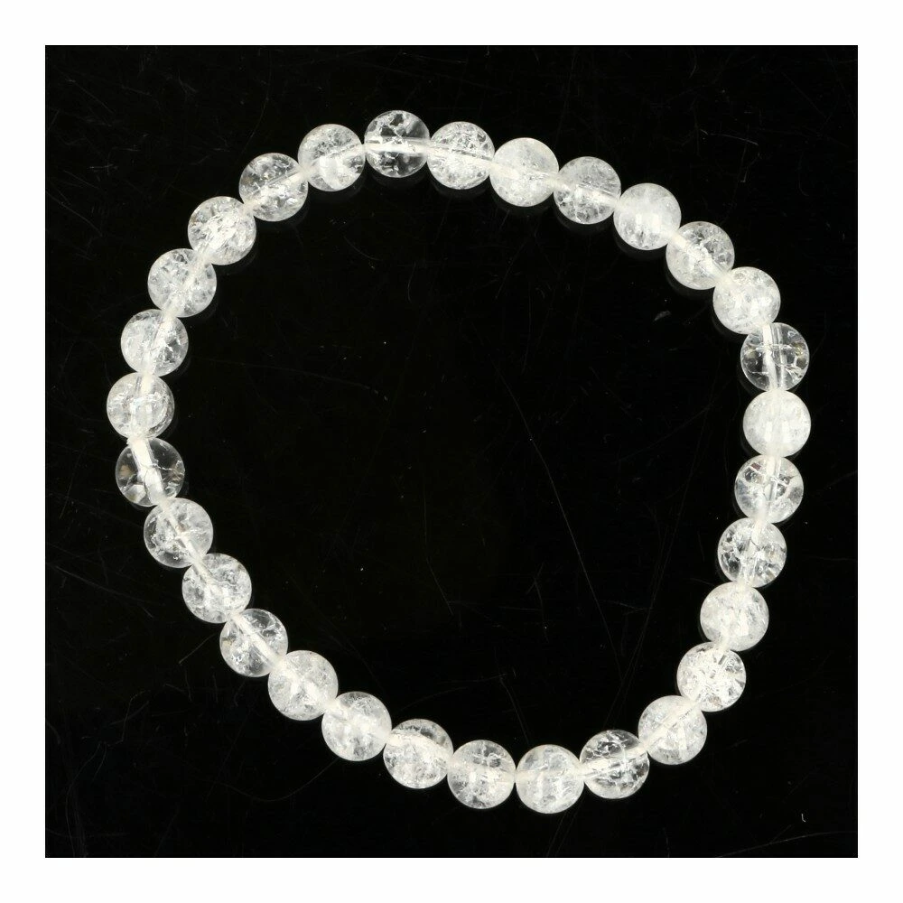 Bergkristal armband 6mm Fire & Ice