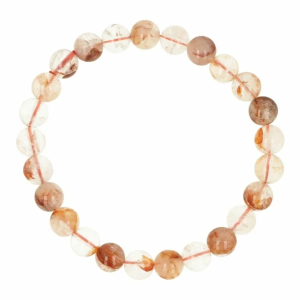 Heldere rode golden healer armband met kralen van 8mm