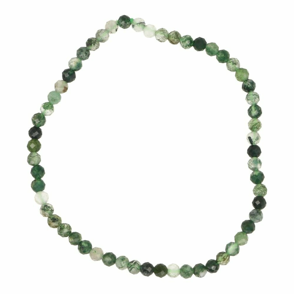 Mosagaat armband 3mm facetgeslepen