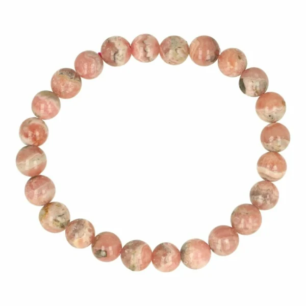 Prachtige rhodochrosiet armband met kralen van 8mm