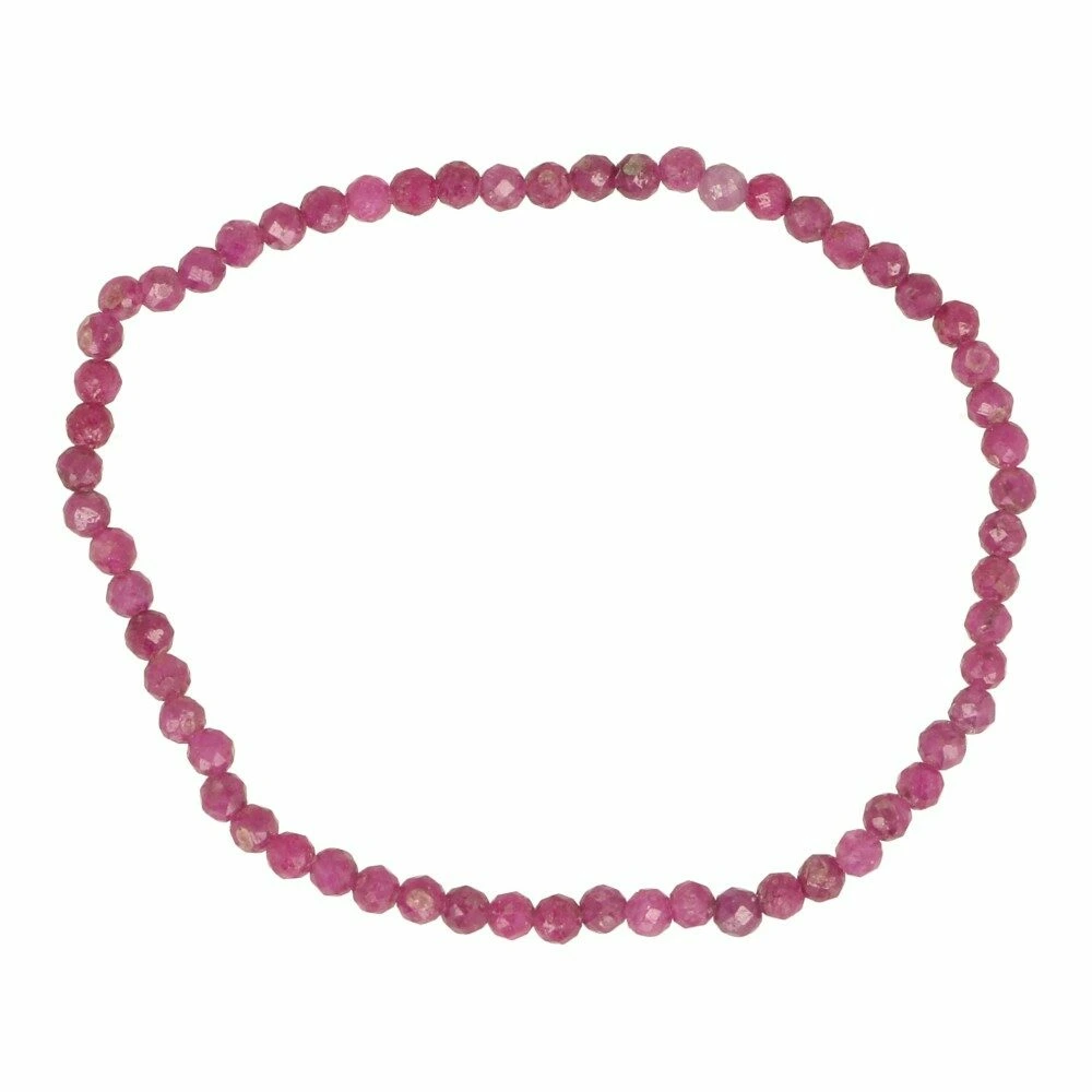 Robijn armband 3mm facetgeslepen