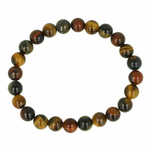 Tijgeroog armband multicolor 8mm