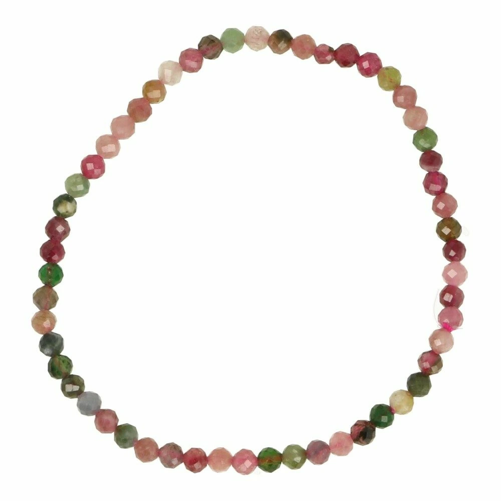 Toermalijn armband multicolor 3mm facet geslepen