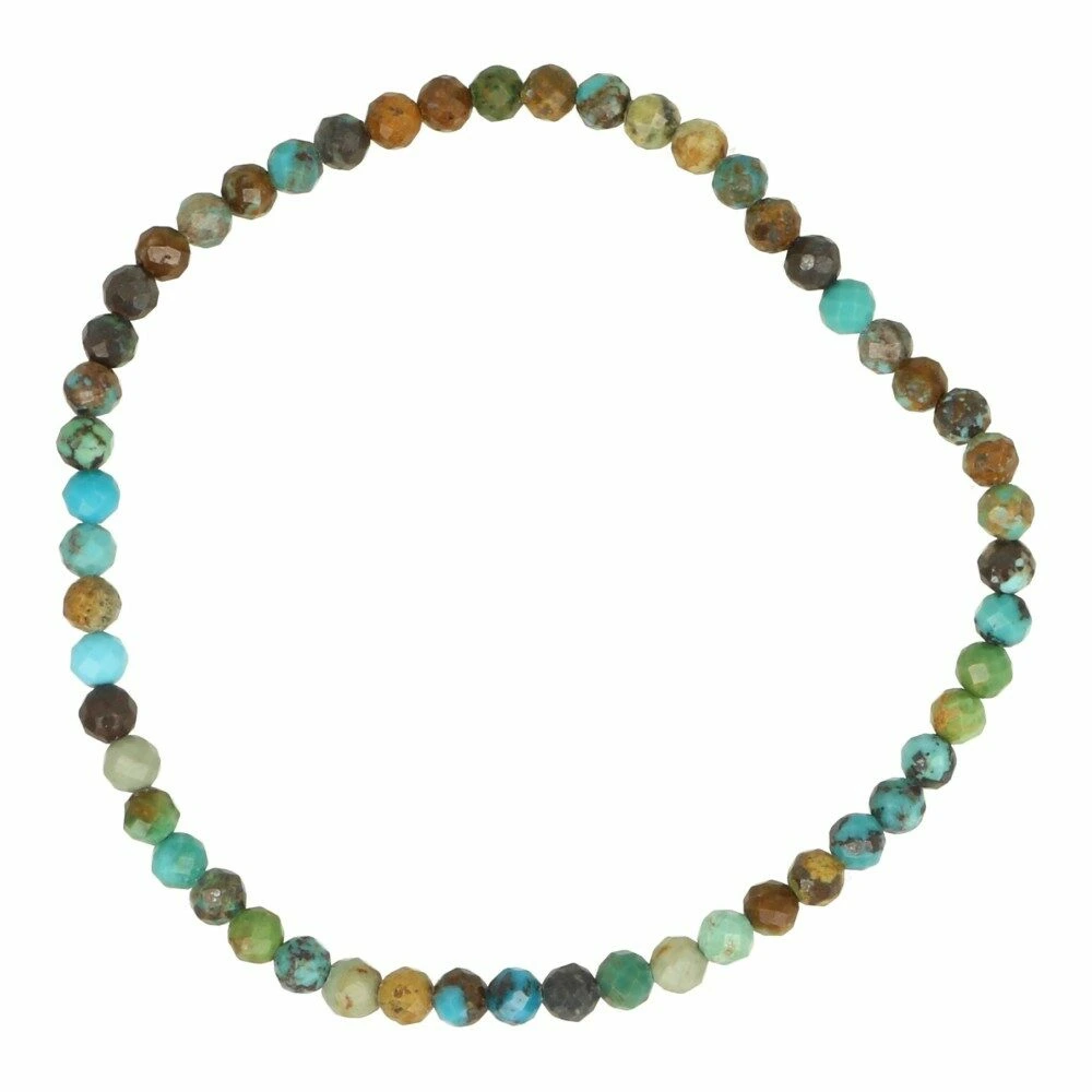 Turquoise armband 3mm facetgeslepen