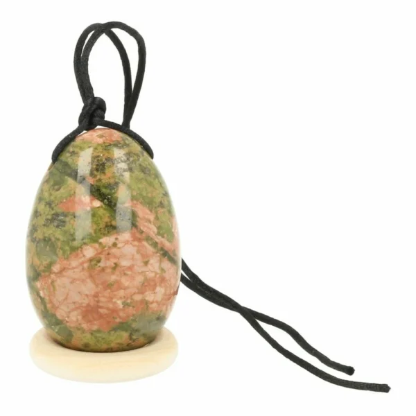 Fraai unakiet yoni ei van 45x30mm tip houten ring en met gaatje