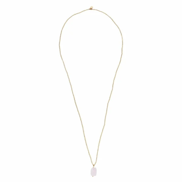 Goudkleurige rozenkwarts ketting 'Calm' van A Beautiful Story
