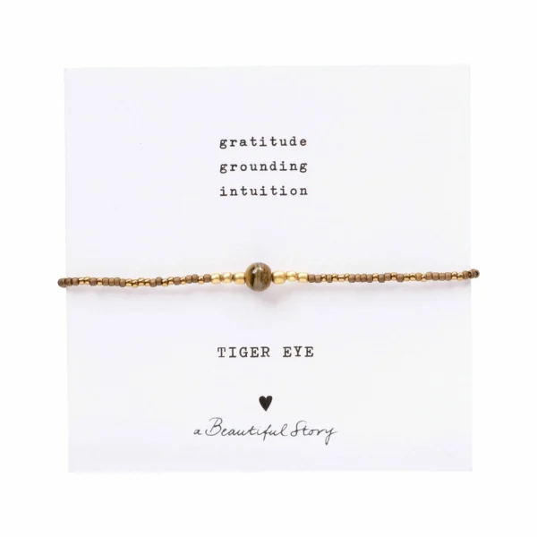 Fraaie tijgeroog armband Iris verstelbaar van A Beautiful Story