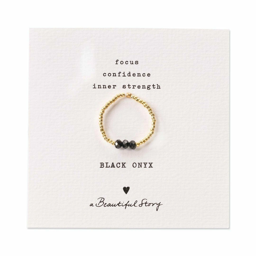 Zwarte onyx ring Clarity A Beautiful Story
