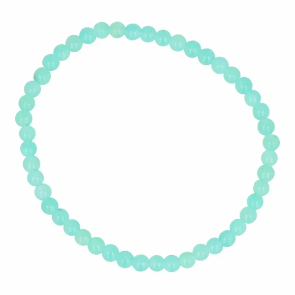 Fraaie heldere A-kwaliteit amazoniet armband met kralen van 4mm