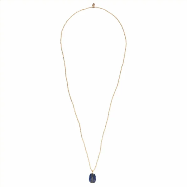 Goudkleurige lapis lazuli ketting 'Calm' van A Beautiful Story