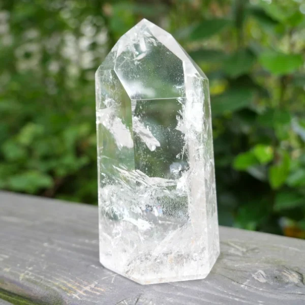 Fraaie heldere bergkristal punt van 10,5cm hoog uit Brazilië 'nr1'