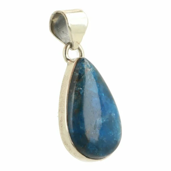 Fraaie blauwe apatiet hanger in zilver nr1