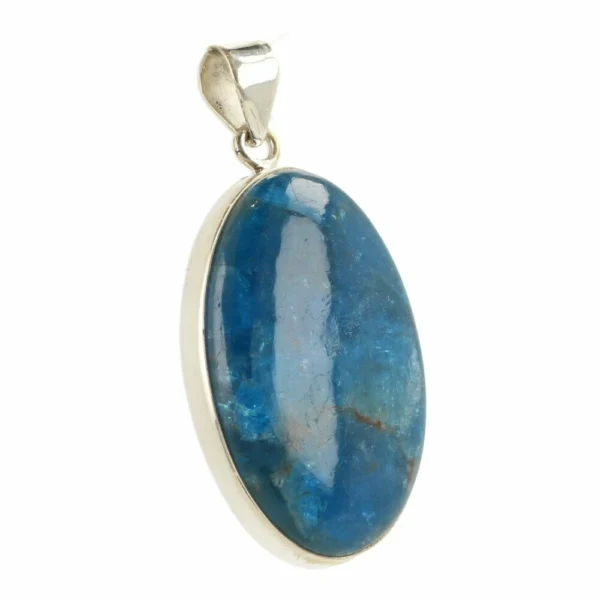 Prachtige blauwe apatiet hanger in zilver nr8 van hoge kwaliteit
