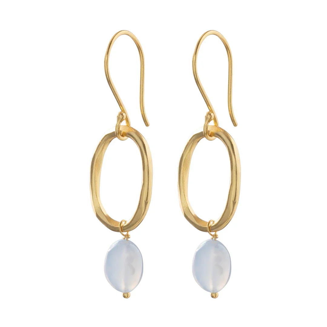 Blauwe chalcedoon oorbellen Graceful A Beautiful Story