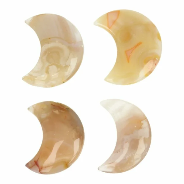 Leuke bloedagaat maan van ongeveer 5cm hoog