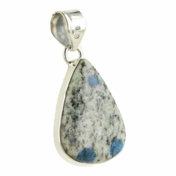 Fraaie K2 jaspis hanger in zilver 'nr1'
