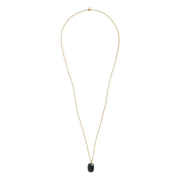 Zwarte onyx ketting goudkleurig 'Calm' van A Beautiful Story