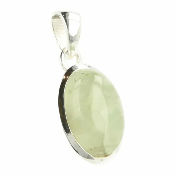 Leuke kleine prehniet hanger in zilver nr11