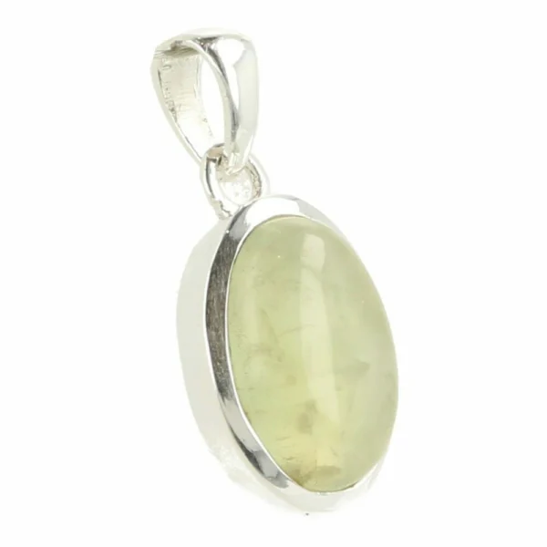 Leuke prehniet hanger in zilver nr13