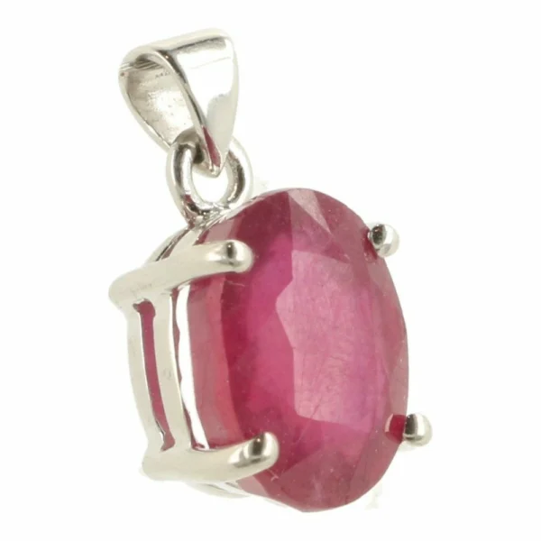 Topkwaliteit robijn hanger in zilver 'nr3'