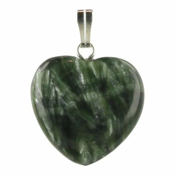 Fraai serafiniet hartje hanger van 2cm breed