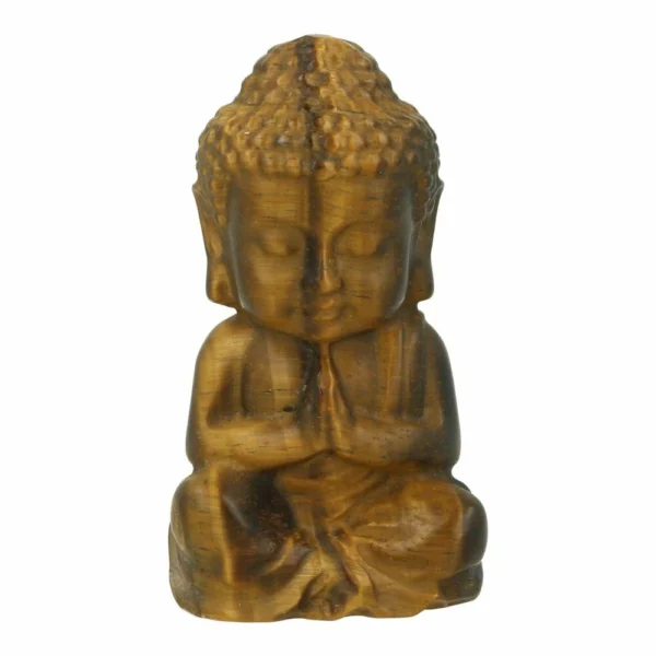 Fraaie tijgeroog boeddha van 7cm hoog