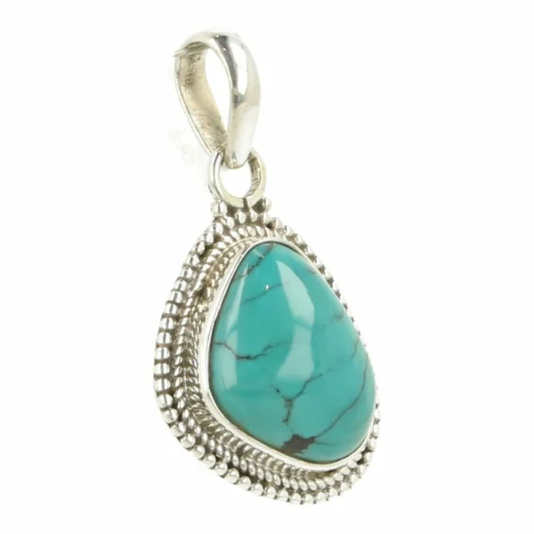 Bijzondere turquoise hanger in zilver nr5