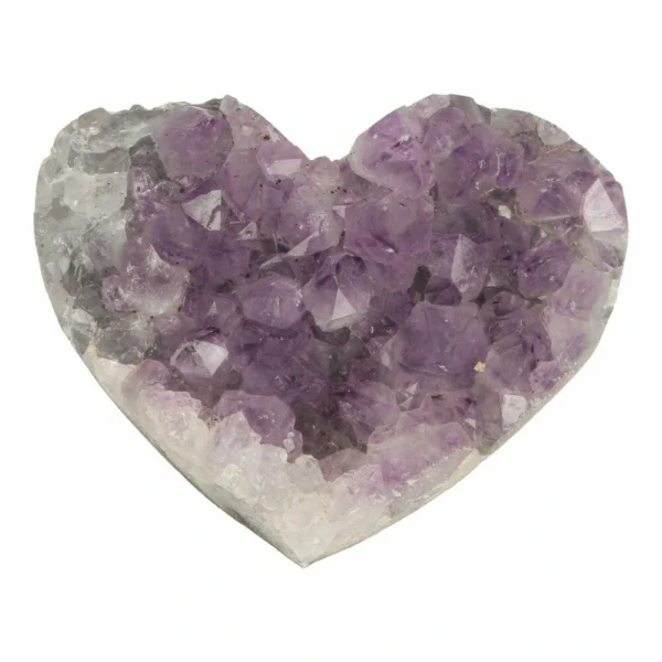 Fraai lichtpaars amethist hart van 101mm breed uit Brazilië