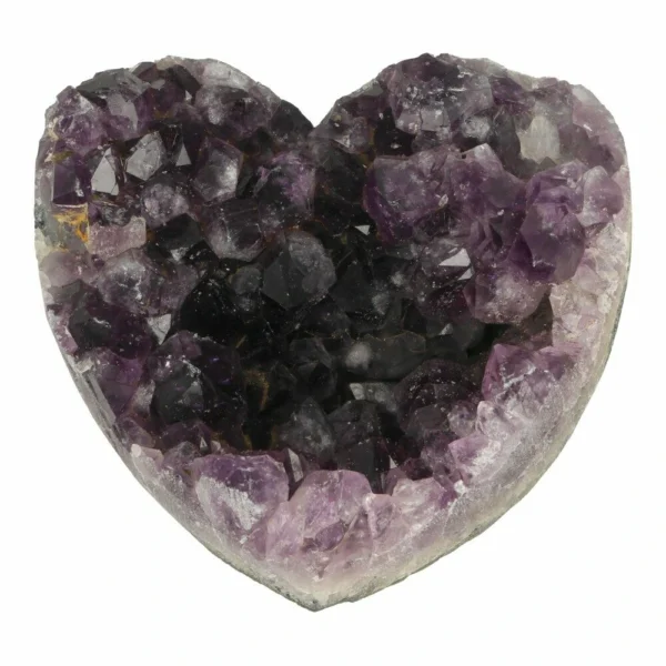 Fraai amethist hart van ruwe amethist kristallen met een breedte van 104mm