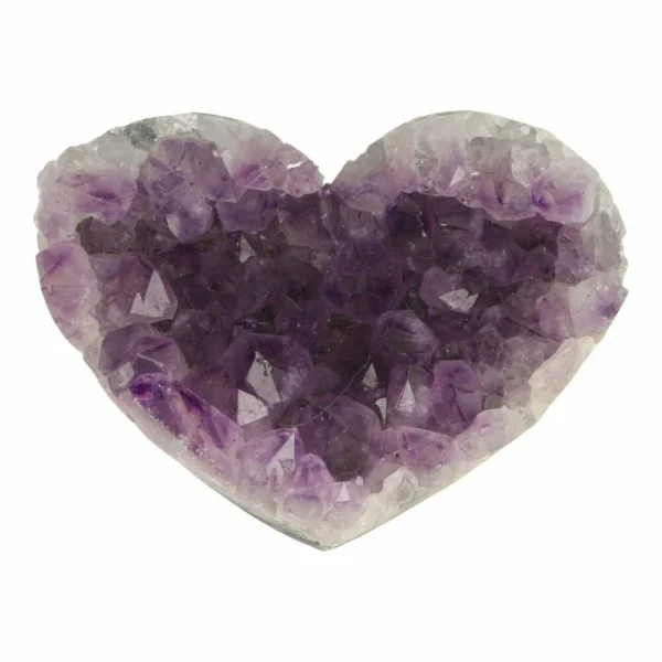 Mooi groot amethist hart van 11cm breed uit Brazilië