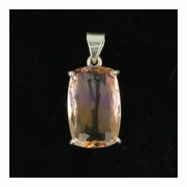 Prachtige facetgeslepen ametrien hanger in zilver 'nr2'