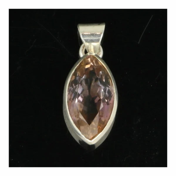 Prachtige ametrien hanger in zilver met facet geslepen ametrien 'nr3'