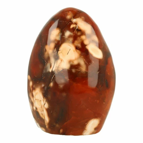Fraaie grote carneool gepolijste vrije vorm van maar liefst 19cm hoog
