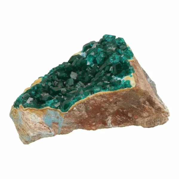 Prachtig stuk dioptaas ruw op matrix van ruim 10cm lang uit Congo