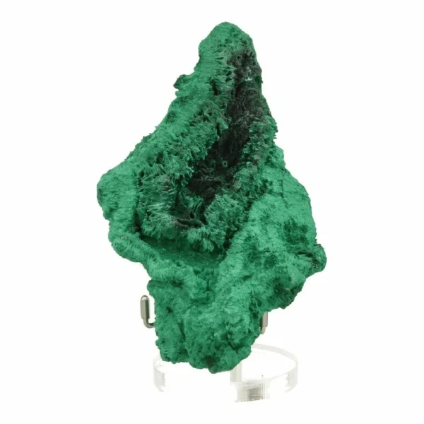 Fluwelen malachiet op standaard nr8 van 16cm hoog