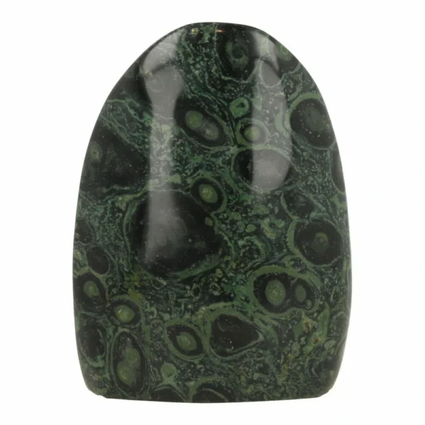 Mooie groene Kabamba jaspis vrije vorm van 123mm hoog uit Madagaskar