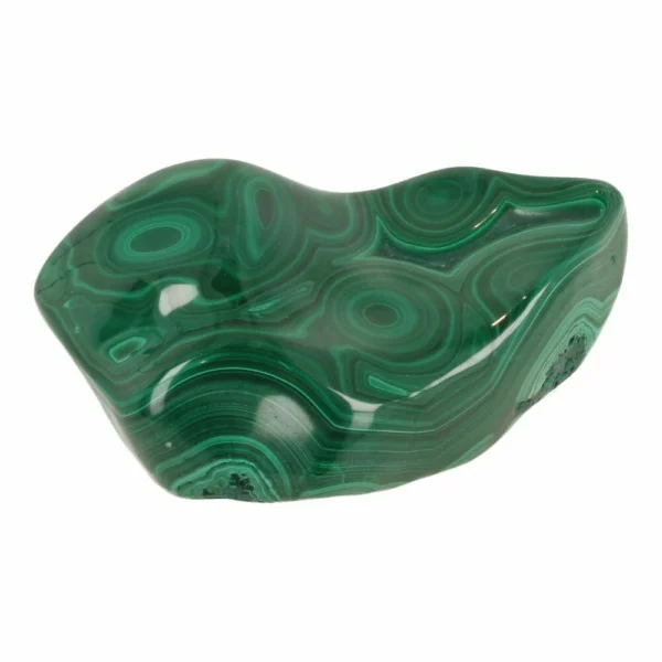 Fraaie grote malachiet gepolijst van 12cm breed uit Congo