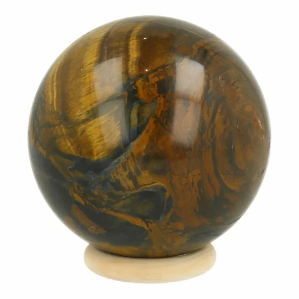Bijzondere tijgeroog bol met fraaie tekening en een diameter van 80mm