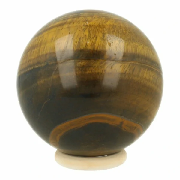 Fraaie gouden tijgeroog bol met diameter van 87mm uit Zuid Afrika