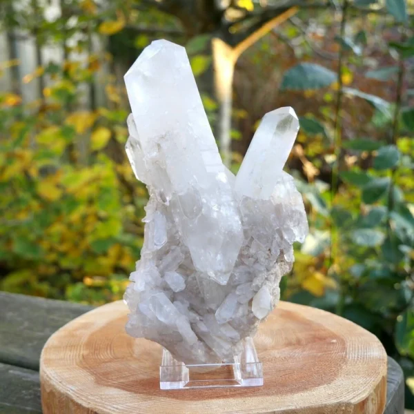 Fraai bergkristal cluster met grote kristallen en dubbeleinders BK12