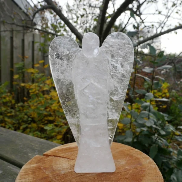 A-kwaliteit bergkristal engel XL nr1 van 19cm hoog