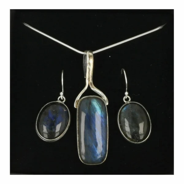 Labradoriet sierden set in zilver nr3