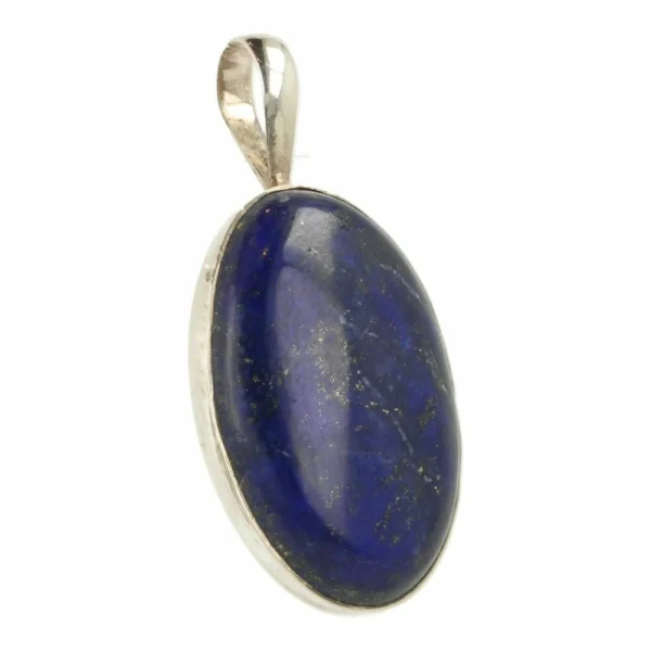 Fraaie donkerblauwe lapis lazuli hanger in zilver 'nr2'
