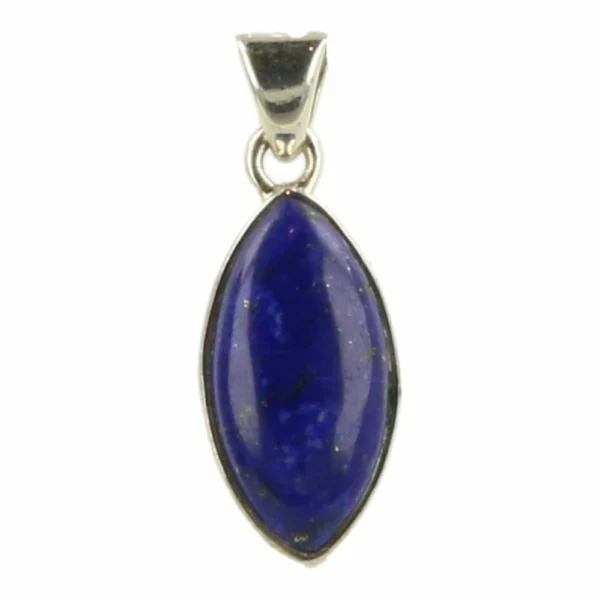 Fraaie ovale lapis lazuli hanger in zilver met fijn ontwerp nr6