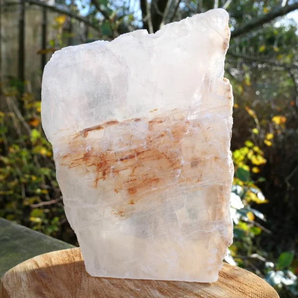 Prachtige mariaglas lamp maat L van 22cm hoog met ledlamp en dimmer