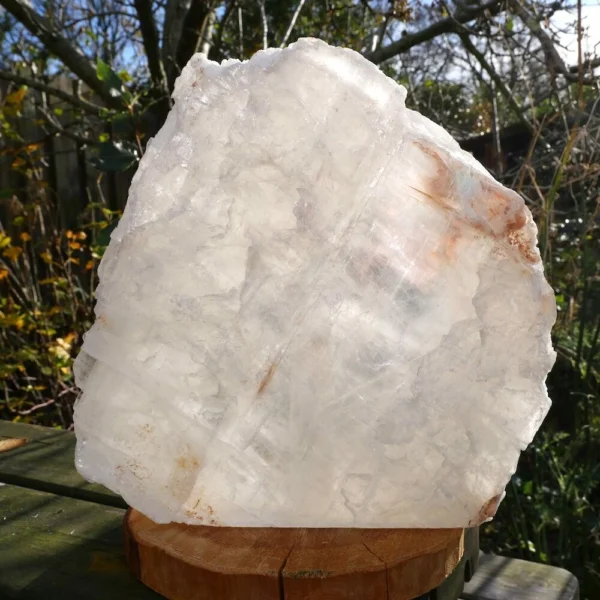 Prachtige grote mariaglas lamp XL met dimmer en ledlampje