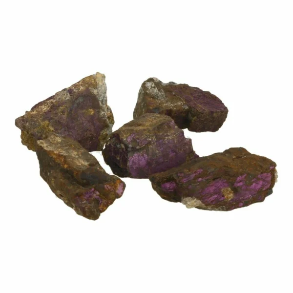 Fraaie stukjes ruwe purpuriet van 5-7cm lang