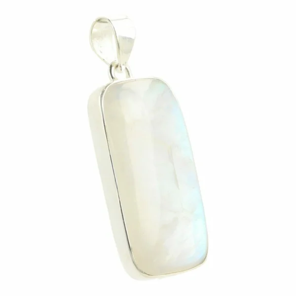 Regenboog maansteen hanger in zilver nr9