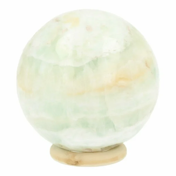 Mooie carribean blue calciet bol met diameter van 63mm 'nr3' uit Pakistan